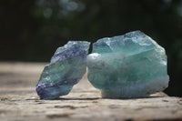 Natural Watermelon Fluorite Cobbed Specimens x 11 From Uis, Namibia