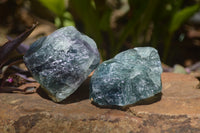 Natural Watermelon Fluorite Cobbed Specimens x 11 From Uis, Namibia