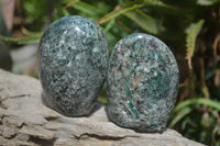 Polished Rare Emerald Mica In Matrix Standing Free Forms x 4 From Mutoko, Zimbabwe - Toprock Gemstones and Minerals 