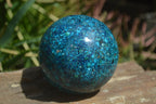 Polished Chrysocolla Conglomerate Spheres x 2 From Congo - Toprock Gemstones and Minerals 
