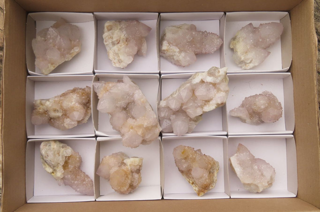 Natural Spirit Quartz Crystals and Clusters x 12 From Boekenhouthoek, South Africa - Toprock Gemstones and Minerals 