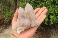 Natural Long Fingered Ametrine Spirit Quartz Clusters x 3 From Boekenhouthoek, South Africa - Toprock Gemstones and Minerals 
