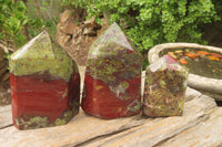 Polished Rare Dragons Blood Stone Points x 3 From Tshipise, South Africa - Toprock Gemstones and Minerals 