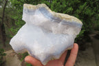Natural XL Blue Lace Agate Geode Specimens x 2 From Nsanje, Malawi - Toprock Gemstones and Minerals 