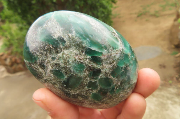 Polished Rare Emerald Mica In Matrix Free Forms x 6 From Mutoko, Zimbabwe - Toprock Gemstones and Minerals 