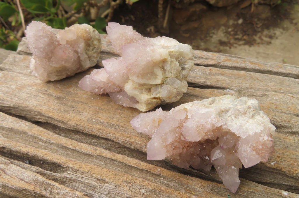 Natural Pale Lilac Spirit Quartz Clusters x 6 From Boekenhouthoek, South Africa - Toprock Gemstones and Minerals 