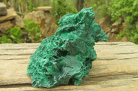 Natural Silky Malachite Specimens x 3 From Kasompe, Congo