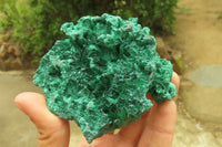Natural Silky Malachite Specimens x 3 From Kasompe, Congo