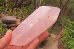 Polished Double Terminated Rose Quartz Points x 6 From Madagascar - Toprock Gemstones and Minerals 