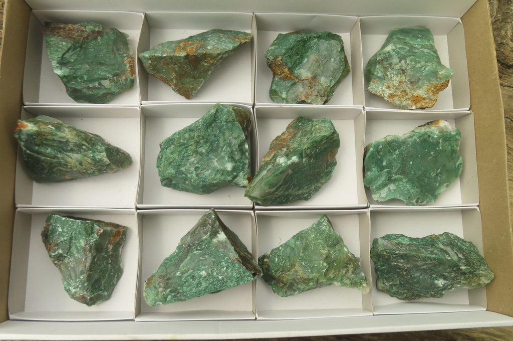 Natural Jade Cobbed Specimens x 12 From Swaziland - Toprock Gemstones and Minerals 