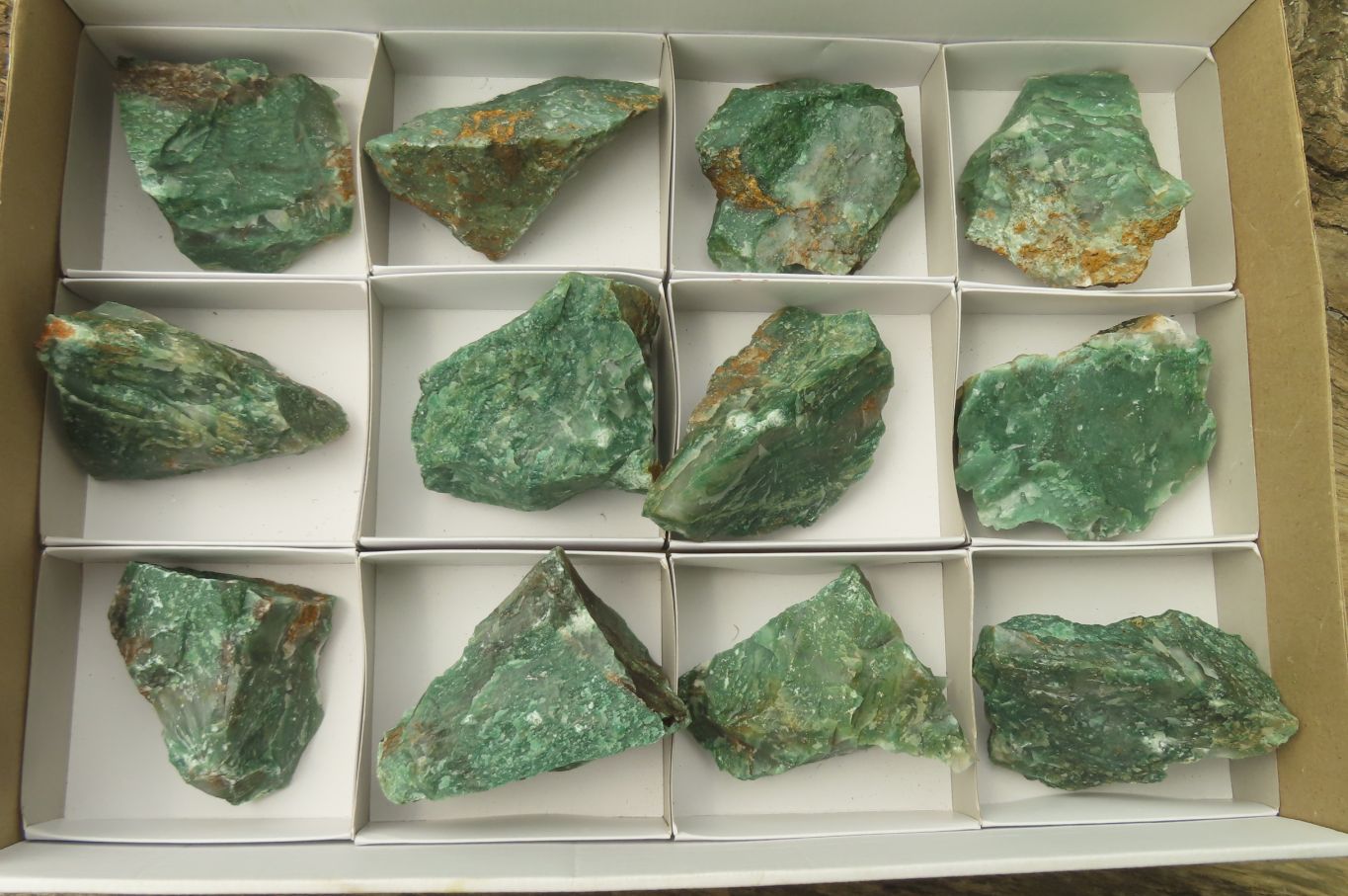 Natural Jade Cobbed Specimens x 12 From Swaziland - Toprock Gemstones and Minerals 
