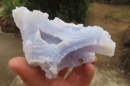 Natural Etched Blue Chalcedony Specimens x 6 From Nsanje, Malawi - Toprock Gemstones and Minerals 