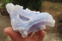Natural Etched Blue Chalcedony Specimens x 6 From Nsanje, Malawi - Toprock Gemstones and Minerals 