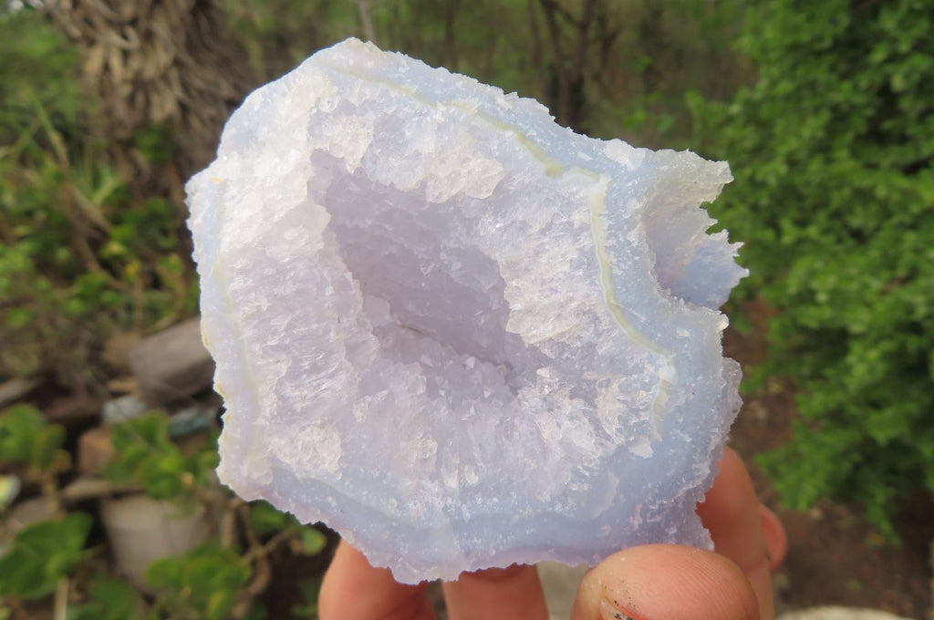 Natural Etched Blue Chalcedony Specimens x 6 From Nsanje, Malawi - Toprock Gemstones and Minerals 