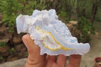 Natural Etched Blue Chalcedony Specimens x 6 From Nsanje, Malawi - Toprock Gemstones and Minerals 