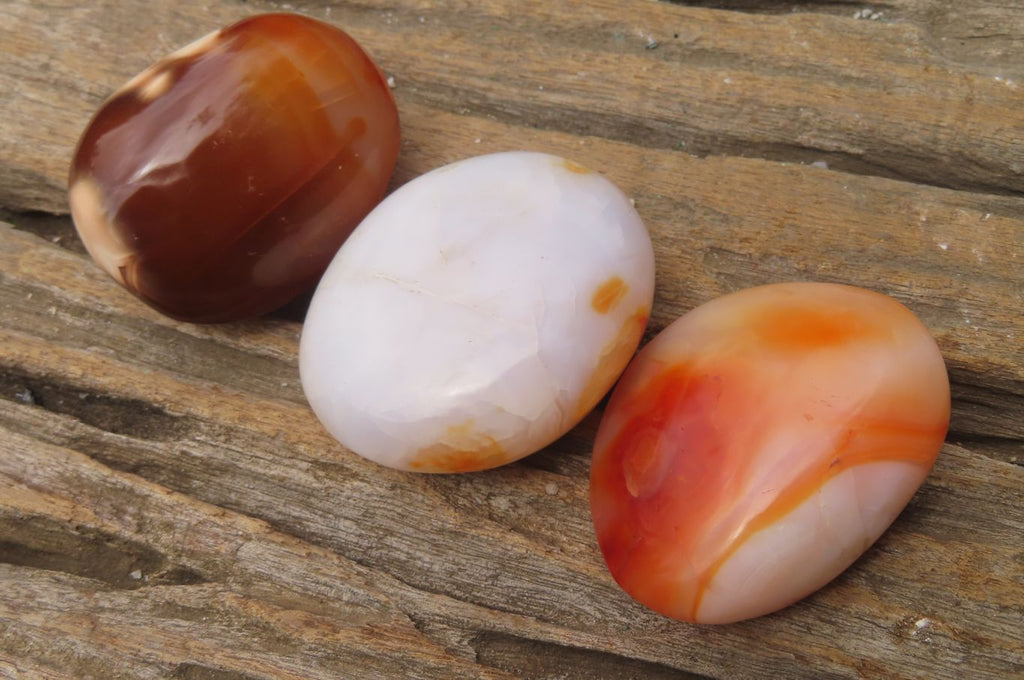 Polished Carnelian Palm Stones x 12 From Madagascar - Toprock Gemstones and Minerals 