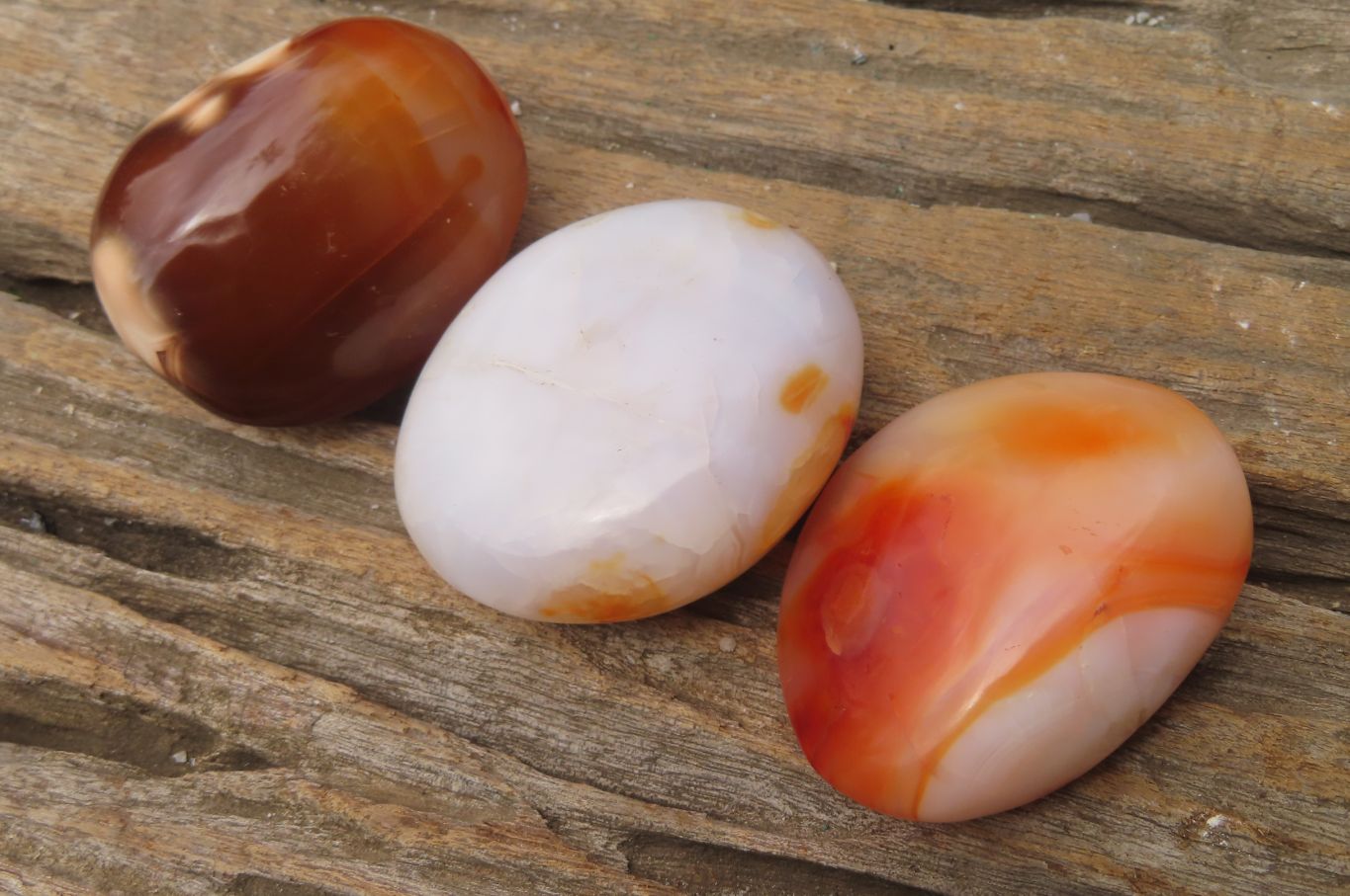 Polished Carnelian Palm Stones x 12 From Madagascar - Toprock Gemstones and Minerals 