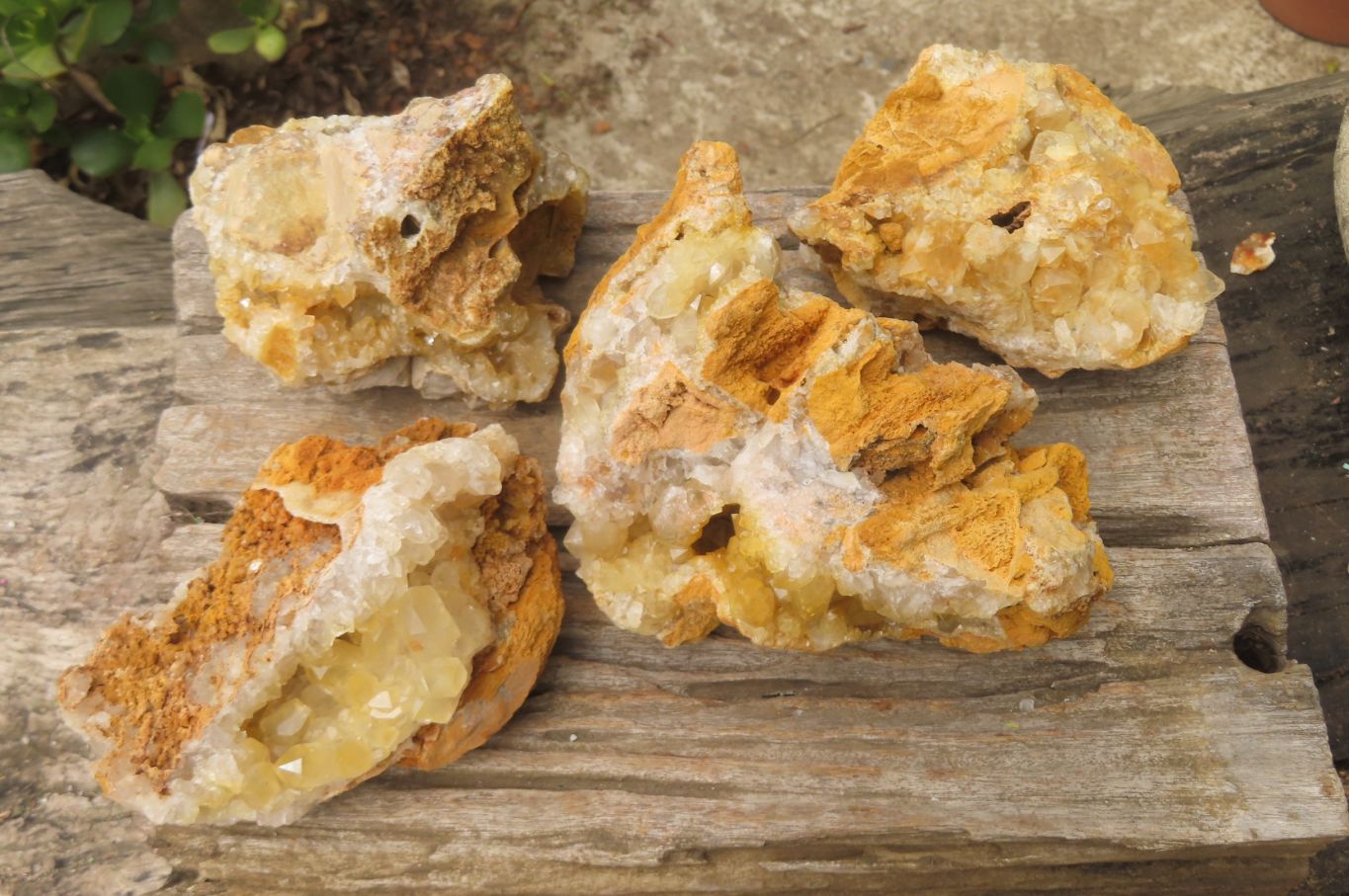 Natural Limonite Quartz Specimens x 4 From Zambia - Toprock Gemstones and Minerals 