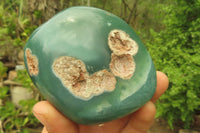 Polished Emerald Mtorolite Galet-Palm Stones x 12 From Mutorashanga, Zimbabwe - Toprock Gemstones and Minerals 