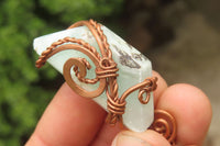Hand Made Copper Wire Wrapped Blue Smithsonite Pendants x 6 From Congo - Toprock Gemstones and Minerals 