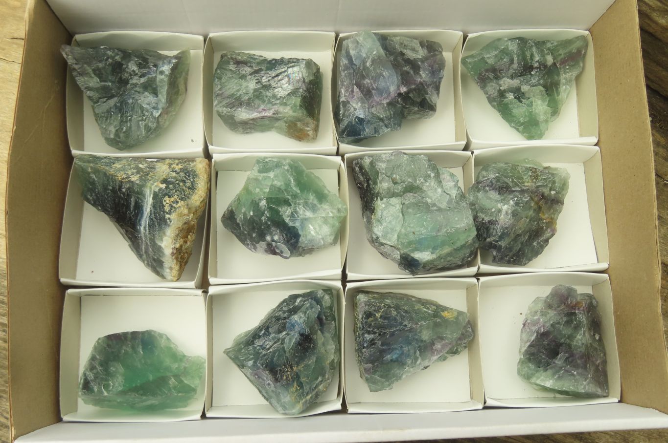 Natural Watermelon Fluorite Cobbed Specimens x 12 From Uis, Namibia - Toprock Gemstones and Minerals 