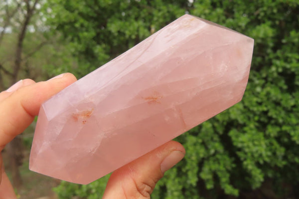 Polished Double Terminated Rose Quartz Points x 4 From Madagascar - Toprock Gemstones and Minerals 