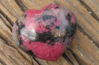 Polished Rhodonite Gemstone Eggs & Hearts x 4 From Madagascar
