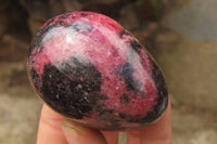 Polished Rhodonite Gemstone Eggs & Hearts x 4 From Madagascar