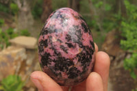 Polished Rhodonite Gemstone Eggs & Hearts x 4 From Madagascar