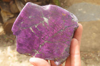 Polished On One Side Metallic Purpurite Specimens x 3 From Namibia - Toprock Gemstones and Minerals 