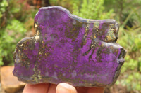 Polished On One Side Metallic Purpurite Specimens x 3 From Namibia - Toprock Gemstones and Minerals 