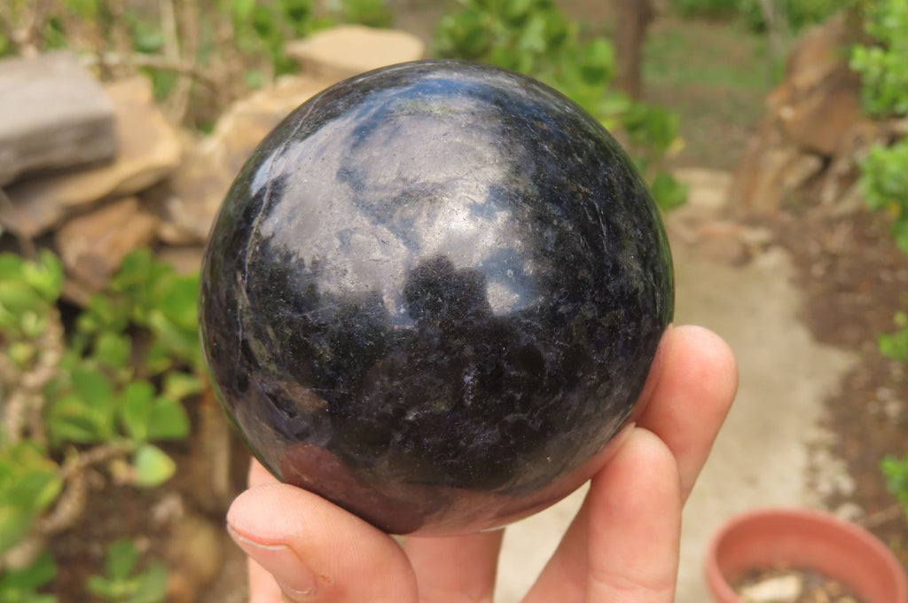 Polished Iolite Spheres x 3 From Ambatofinandrahana, Madagascar - Toprock Gemstones and Minerals 