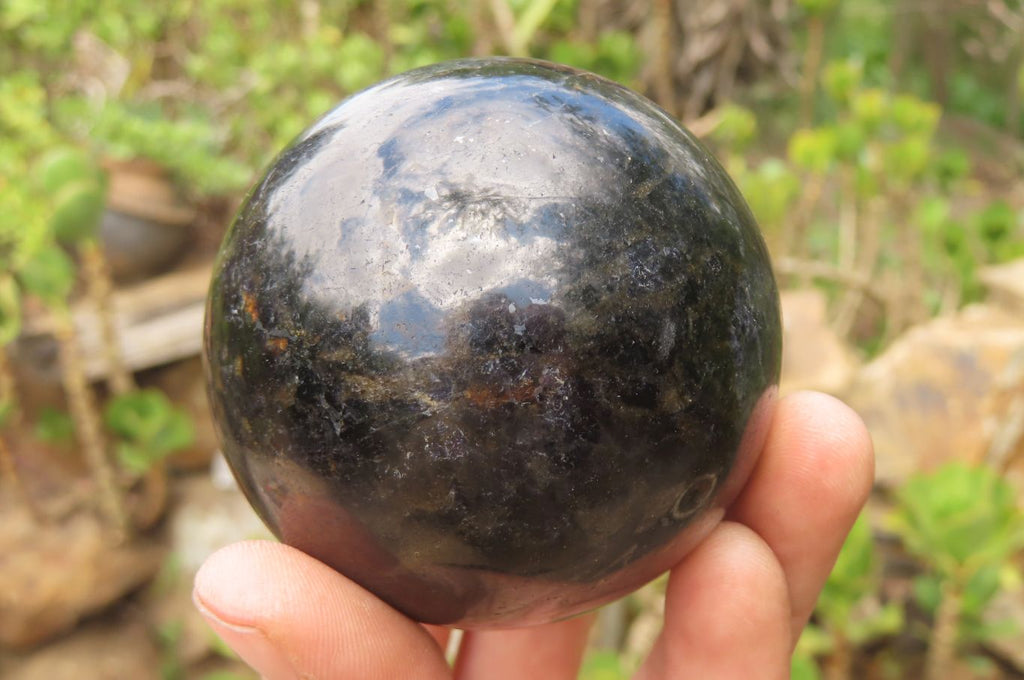 Polished Iolite Spheres x 3 From Ambatofinandrahana, Madagascar - Toprock Gemstones and Minerals 