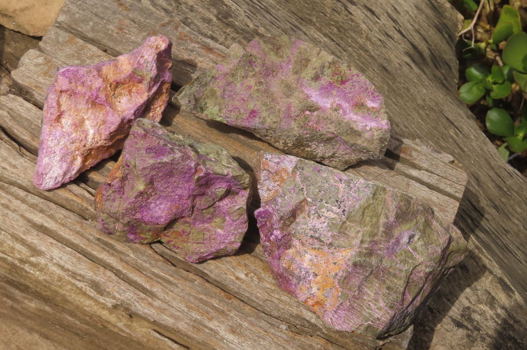 Natural Stichtite Cobbed Specimens x 4 From Barberton, South Africa - Toprock Gemstones and Minerals 