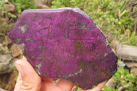 Polished On One Side Metallic Purpurite Specimens x 3 From Namibia - Toprock Gemstones and Minerals 
