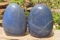 Polished Lazulite Standing Free Forms x 2 From Madagascar - Toprock Gemstones and Minerals 