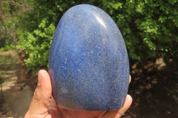 Polished Lazulite Standing Free Forms x 2 From Madagascar - Toprock Gemstones and Minerals 