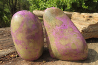 Polished Stichtite Standing Free Forms x 2 From Barberton, South Africa - Toprock Gemstones and Minerals 