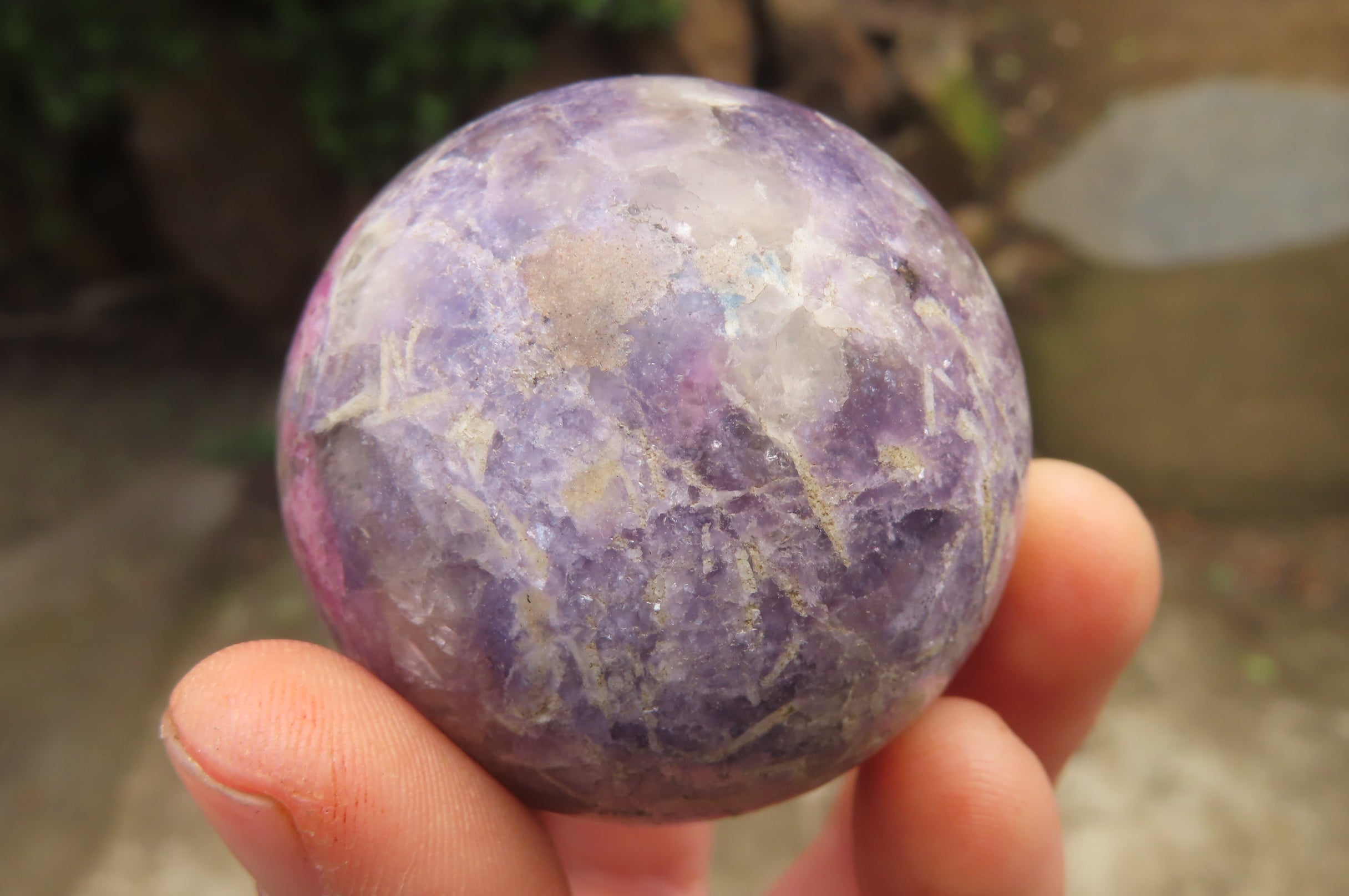 Polished Lepidolite Spheres x 6 From Ambatondrazaka, Madagascar - Toprock Gemstones and Minerals 