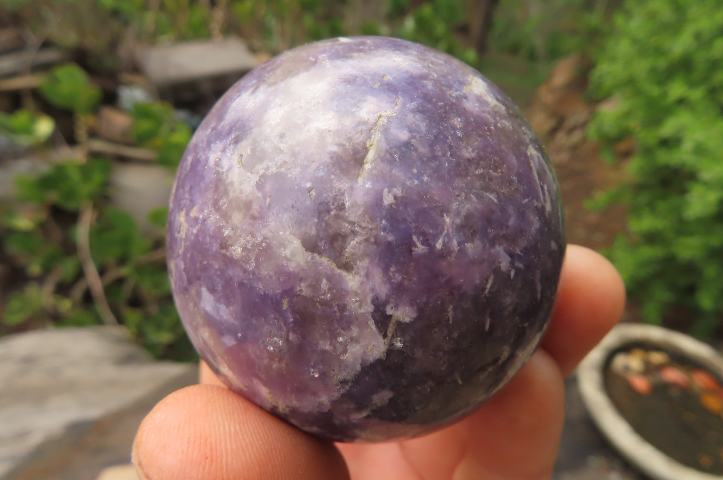 Polished Lepidolite Spheres x 6 From Ambatondrazaka, Madagascar - Toprock Gemstones and Minerals 