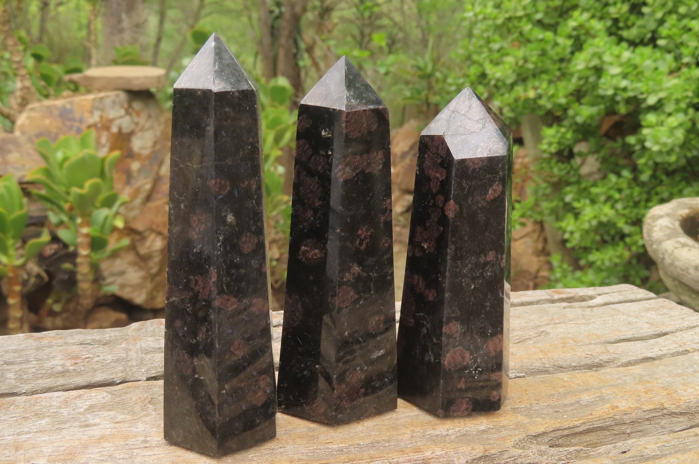 Polished Iolite Points x 6 From Ambatofinandrahana, Madagascar - Toprock Gemstones and Minerals 
