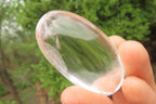 Polished Clear Quartz Palm Stones x 35 From Madagascar - Toprock Gemstones and Minerals 