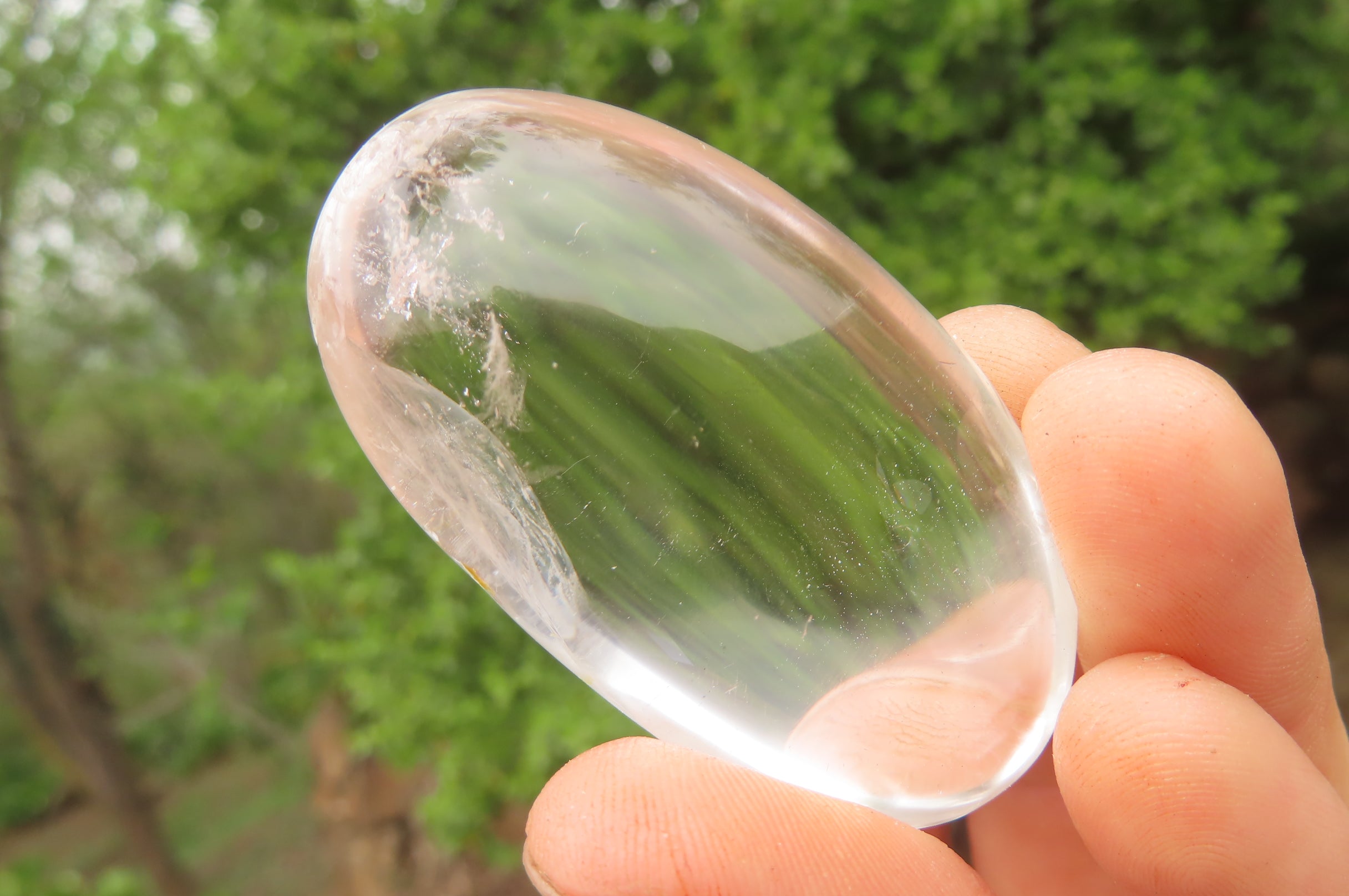 Polished Clear Quartz Palm Stones x 35 From Madagascar - Toprock Gemstones and Minerals 