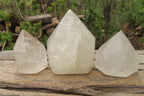 Polished Double Terminated Clear Quartz Crystals x 6 From Angola - Toprock Gemstones and Minerals 