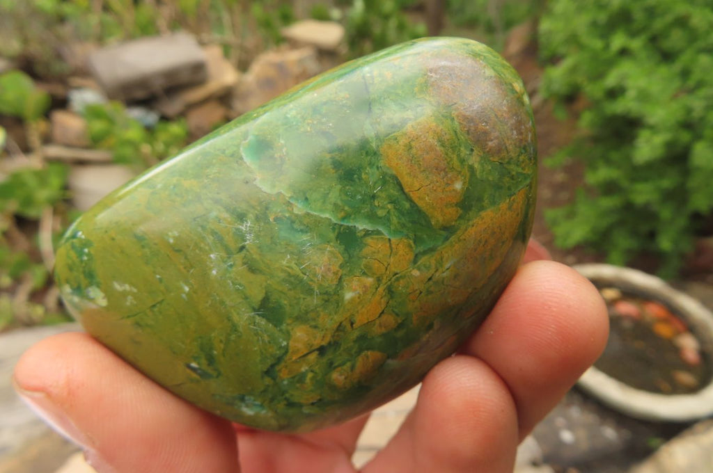 Polished Green Verdite Palm Stones x 12 From Zimbabwe - Toprock Gemstones and Minerals 