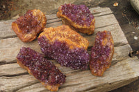Natural Amethystos Amethyst Specimens x 5 From Kwaggafontein, South Africa - Toprock Gemstones and Minerals 