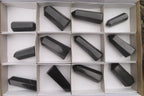 Polished Black Basalt Points x 12 From Antsirabe, Madagascar - Toprock Gemstones and Minerals 