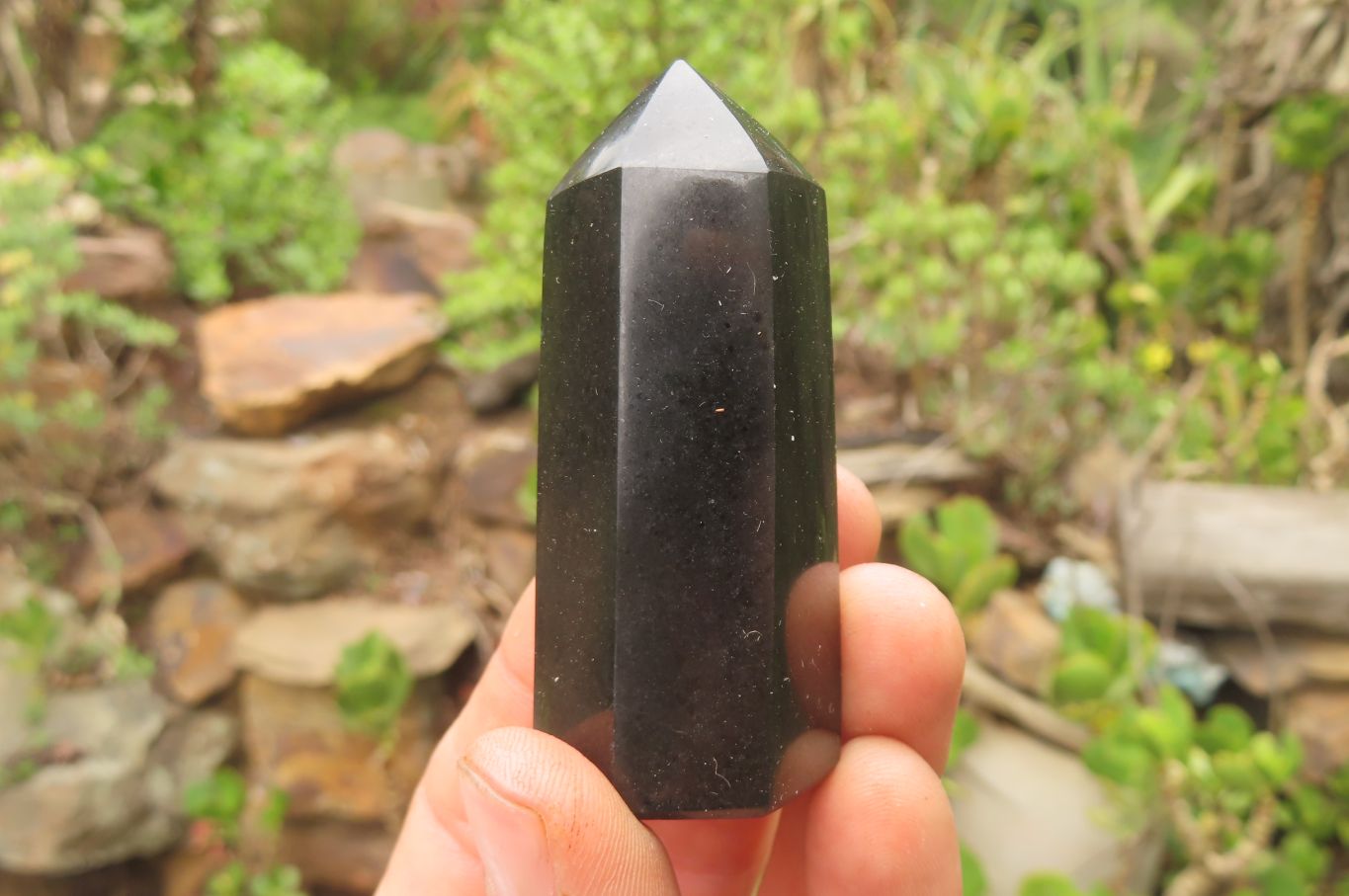 Polished Black Basalt Points x 12 From Antsirabe, Madagascar – Toprock ...