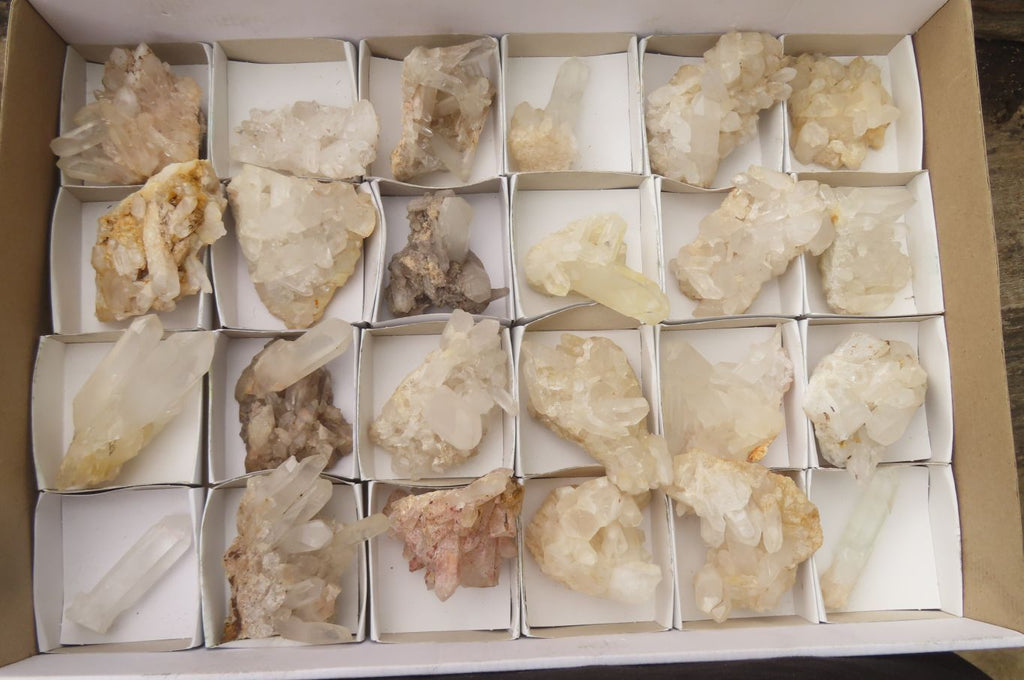 Natural Clear Quartz Clusters x 35 From Madagascar - Toprock Gemstones and Minerals 