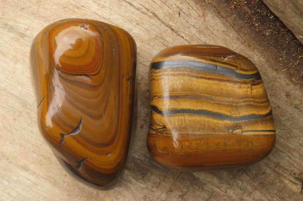 Polished Tiger's Eye Free Forms x 4 From Prieska, South Africa - Toprock Gemstones and Minerals 
